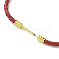 Изготовление браслета из плетеного круглого шнура из искусственной кожи толщиной 3 мм&nbsp;MAK-S075-01G-J