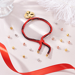 120 шт. двухцветные кованые латунные наконечники для шнура&nbsp;KK-PH0001-83