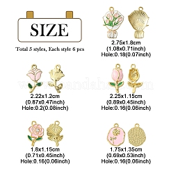 30шт 5 стиля подвески из сплава с эмалью&nbsp;ENAM-YW0005-34
