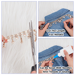 2 ярд двухцветных цепочек со стразами&nbsp;CH-WR0001-02