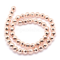 Гальванизировать немагнитных синтетический гематит бисер пряди&nbsp;G-L485-03A-LRG