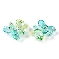 Прозрачные акриловые европейские бусины градиентного цвета&nbsp;OACR-P024-01-03