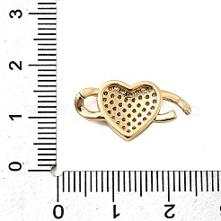 Шармы-соединители из латуни с микропаве из прозрачного кубического циркония&nbsp;KK-A266-09B-G