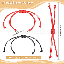 16 шт. 2-х цветный плетеный вощеный полиэстеровый шнур&nbsp;MAK-LP0001-04