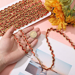 Полиэстер с пайетками волнистая бахрома отделочная лента&nbsp;OCOR-WH0111-97