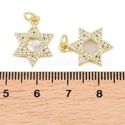 Латунные микропаве прозрачные подвески с фианитом&nbsp;KK-C170-10A-G