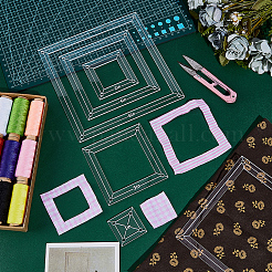 6шт 6 стиля прозрачный акриловый швейный шаблон&nbsp;AJEW-NB0007-76C