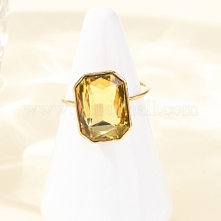 Кольца-манжеты из нержавеющей стали 304 со стеклянными вставками для женщин&nbsp;RJEW-K309-41D