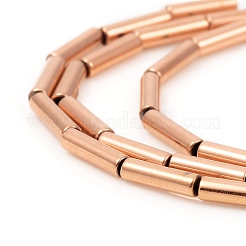 Нити немагнитных синтетических гематитовых бусин с вакуумным покрытием pvd&nbsp;G-F682-02-RG