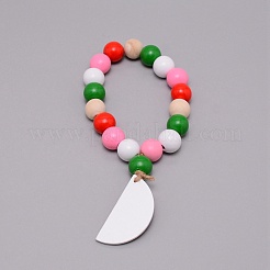 Подвесные украшения из дерева арбуз&nbsp;HJEW-TAC0013-02