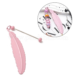 Закладки-подвески из перьев из сплава&nbsp;AJEW-R101-02A