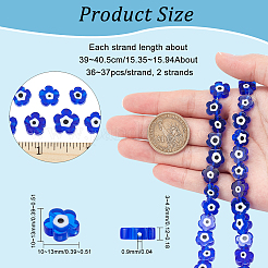 2 нить бусин лэмпворк ручной работы&nbsp;LAMP-NB0001-66C-02