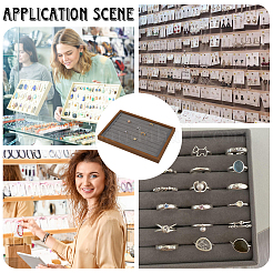 Прямоугольный бархатный поднос с подставками для колец&nbsp;ODIS-WH20015-05