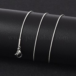 Устойчивые к потускнению классические простые мужские и женские ожерелья-змейки из нержавеющей стали 304&nbsp;STAS-M174-018P-B