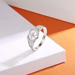 925 серебряное кольцо с кубическим цирконием в микропаве&nbsp;FS-WG6D494-01