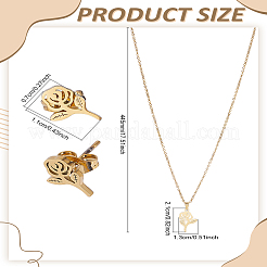 Комплекты из ожерелий и серег-гвоздиков из нержавеющей стали 304&nbsp;SJEW-LP0001-21