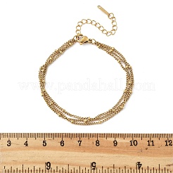 Многорядные браслеты из нержавеющей стали 304&nbsp;LS-BJEW-Q051-02G-B