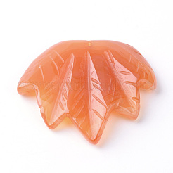 Подвески из натурального красного агата на осеннюю тематику&nbsp;G-R381-06