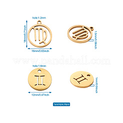 24 шт. подвески из нержавеющей стали 304&nbsp;STAS-TA0001-30G