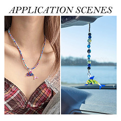 5 шт. 5-х цветные большие подвески ручной работы в технике лэмпворк&nbsp;LAMP-TA0001-72