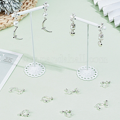 40 шт. латунный винтовой зажим для сережек-конвертер&nbsp;KK-SC0004-68S