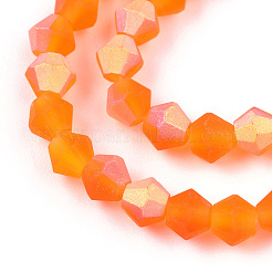 Имитируют нити бус из матового стекла из австрийского хрусталя&nbsp;LS-EGLA-A039-T6mm-MB11