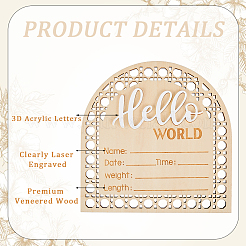 2 шт. 2-х цветный деревянный реквизит для детской фотосъемки&nbsp;DJEW-CP0001-32