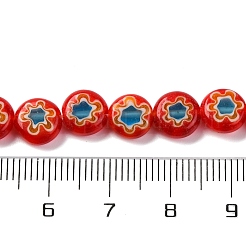 Ручной работы millefiori стеклянные бусины нитки&nbsp;LAMP-G164-12A