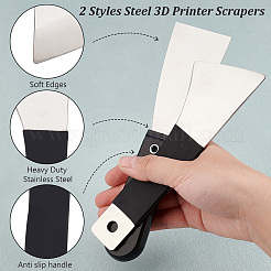 2 шт. 2 стиля стальных скребков для 3D-принтера TOOL-OC0001-83