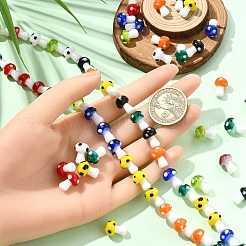 3 нити грибов ручной работы лэмпворк бусины нити&nbsp;LAMP-YW0001-33