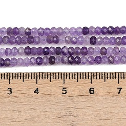 Природный аметист нитей бисера&nbsp;G-L625-A01-3x2mm-02