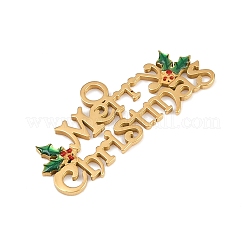 Подвески с рождественской тематикой из нержавеющей стали 304&nbsp;STAS-G359-01G-01