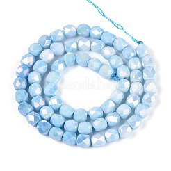 Антикоррозийные гальванические стеклянные бусины&nbsp;GLAA-N057-6mm-01