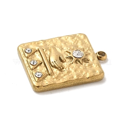 Подвески из нержавеющей стали 304 со стразами&nbsp;STAS-I322-59G