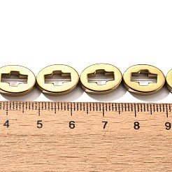 Гальванические нити из синтетических немагнитных гематитовых бусин&nbsp;G-L613-Z01-03F