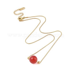 Ожерелья с подвесками из натурального агата диаметром 12 мм (окрашенные и нагретые)&nbsp;NJEW-N055-02G