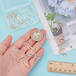 16 шт. 2-цветная стойка с покрытием из латуни с микропаве из кубического циркония&nbsp;KK-ME0001-01