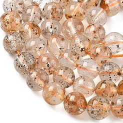 Нити натуральных алмазных бусин херкимер&nbsp;G-Z115-C03-8mm