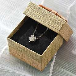 304 нержавеющая сталь кристалл горный хрусталь подвеска кабель цепь ожерелья для женщин&nbsp;LS-NJEW-C062-01C-G