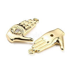 Латунные микропаве прозрачные подвески с фианитом&nbsp;ZIRC-L077-042G