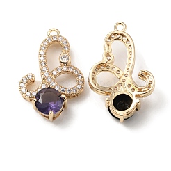 Латунь с подвесками из стекла k9 и стразами&nbsp;KK-C024-64KCG