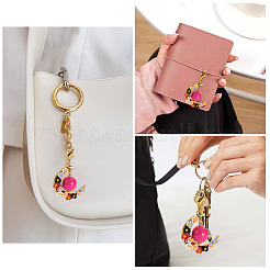 2 шт. подвесные украшения из акрила и смолы с имитацией жемчуга и сплава&nbsp;HJEW-TAC0115