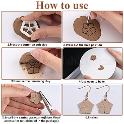 5 стиль цветы и листья пластиковые глина прессованные Молды&nbsp;DIY-CP0010-31