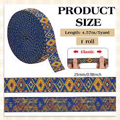 Полиэстеровые ленты в этническом стиле с ромбическим узором&nbsp;OCOR-BC0009-21A