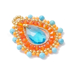 Подвески из натурального окрашенного магнезита&nbsp;PALLOY-MZ01218-02