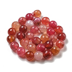 Граненые натуральные драконьи вены агатовые бусины&nbsp;G-F447-12mm-P08