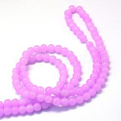 Выпечки окрашены имитация нефрита стекловолокна круглый шарик&nbsp;DGLA-Q021-8mm-23