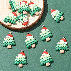 12 шт. рождественские подвески из непрозрачной смолы&nbsp;RESI-YW0004-83