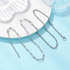 Цепочки-скрепки Rolo из нержавеющей стали 304&nbsp;NJEW-JN05771