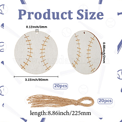 Тема спортивного мяча незаконченная деревянная картина подвесные украшения&nbsp;WOOD-WH20001-12D